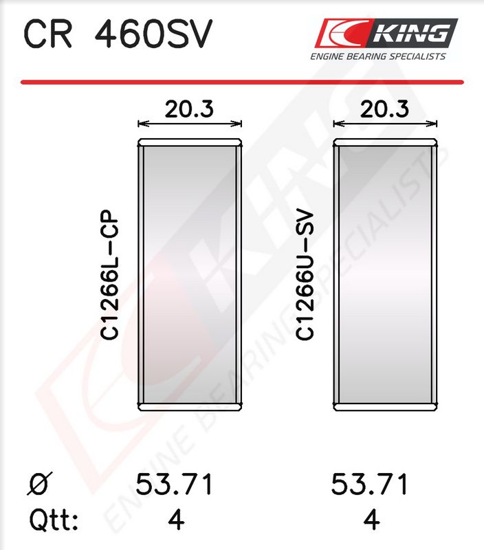 Cuzinet bielă KING CR 460SV0.75
