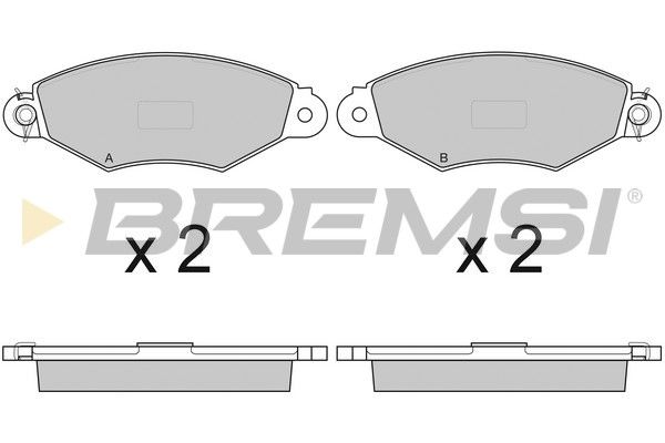 Комплект гальмівних накладок, дискове гальмо, Bremsi BP2749