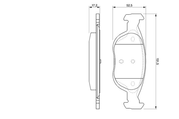 BOSCH 0 986 424 544 Brake Pad Set, disc brake