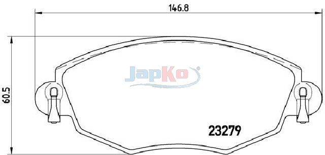 JAPKO 500318 Brake Pad Set, Disc Brake