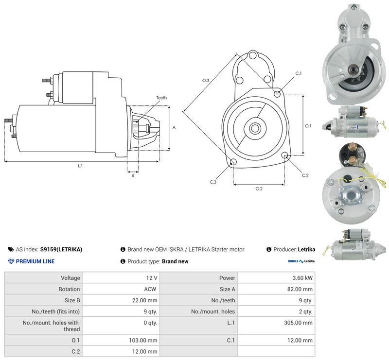 AS-PL S9159(LETRIKA) Starter