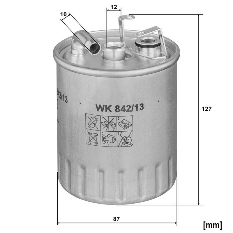 Kütusefilter, MANN-FILTER WK 842, 13