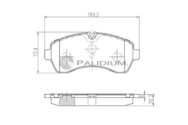 ASHUKI by Palidium fékbetétkészlet, tárcsafék P1-1146