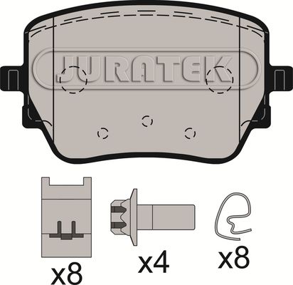 JURATEK fékbetétkészlet, tárcsafék JCP8592