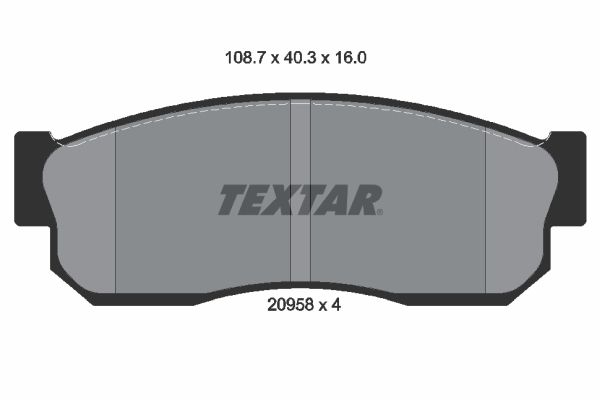 TEXTAR fékbetétkészlet, tárcsafék 2095802