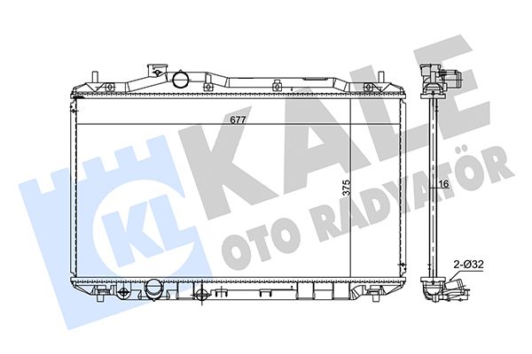 KALE HONDA радіатор охолодження Civic VIII 1.8 05-