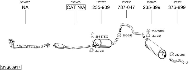 ABGASANLAGE BOSAL SYS06917