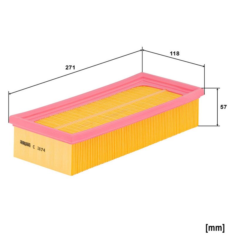 Õhufilter, MANN-FILTER C 2874