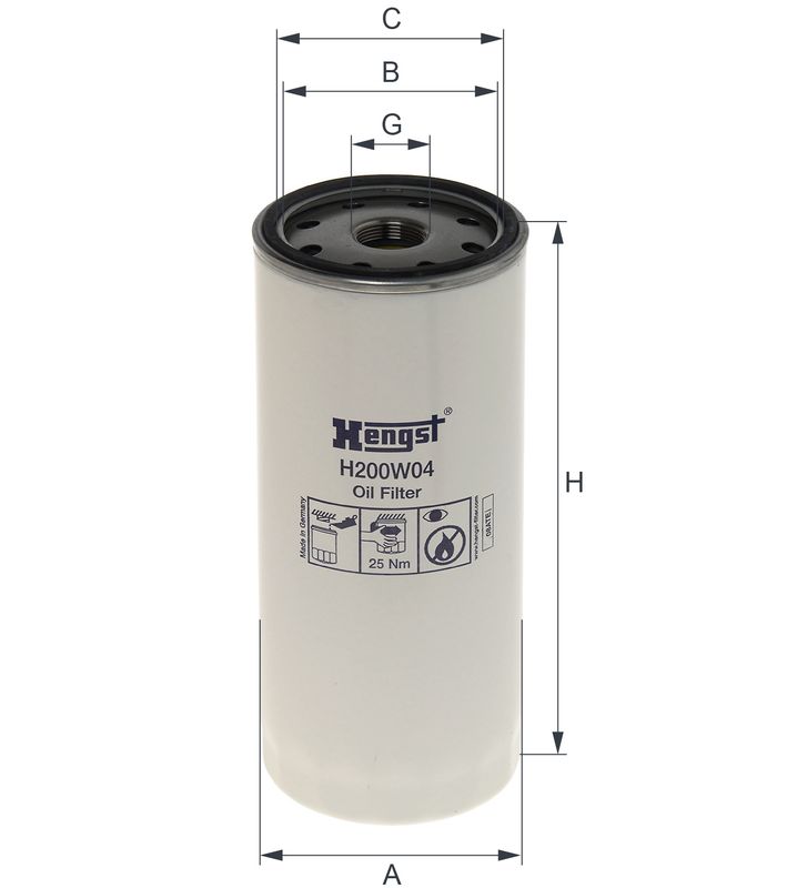 Olejový filtr H200W04