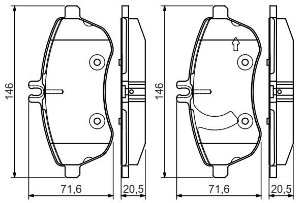 BOSCH гальмівні колодки передній . Mercedess C204 07-