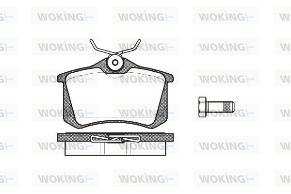 Комплект гальмівних накладок, дискове гальмо, Woking P3633.01