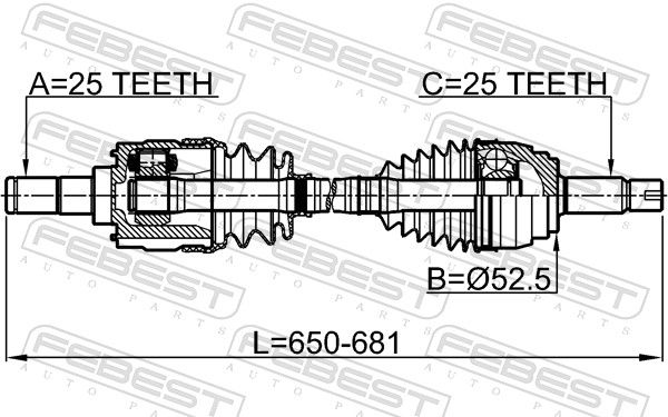 FEBEST 1214-SOLLH Drive Shaft