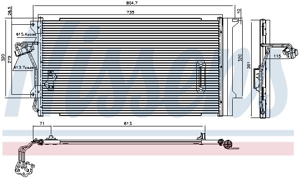 NISSENS 94667 Condenser, air conditioning