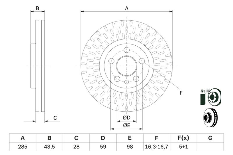 BOSCH 0 986 479 114 Brake Disc