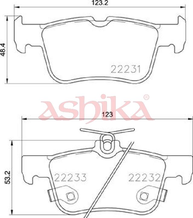 ASHIKA 51-00-0300 Brake Pad Set, disc brake