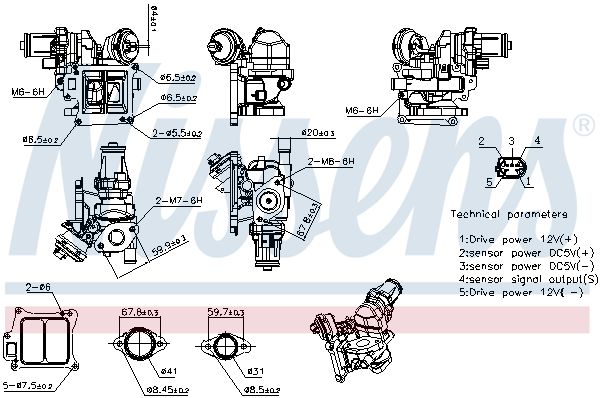 NISSENS 98381 EGR Valve