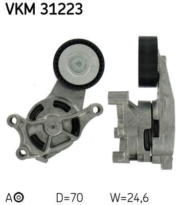 Натяжний ролик, поліклиновий ремінь, VW ролик натяжний Passat 2,0FSI 05-., Skf VKM31223