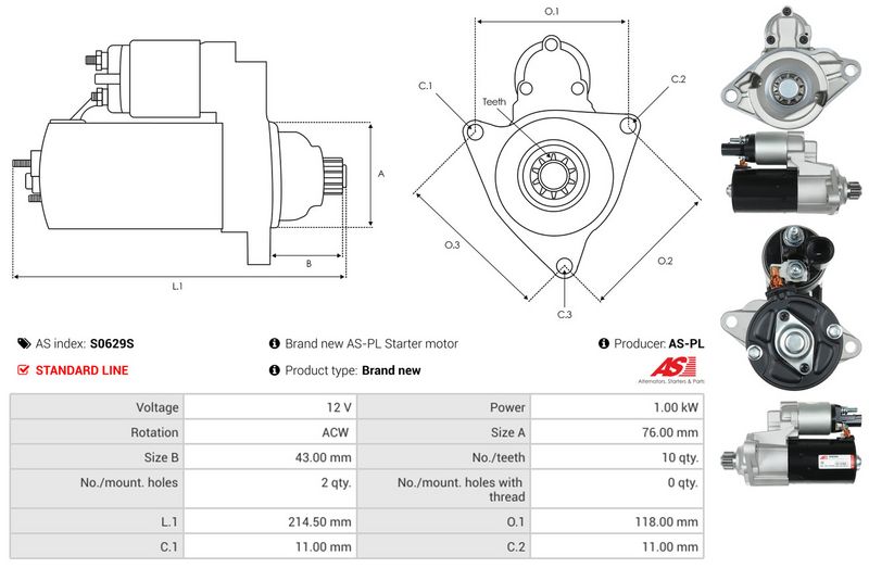 AS-PL S0629S Starter