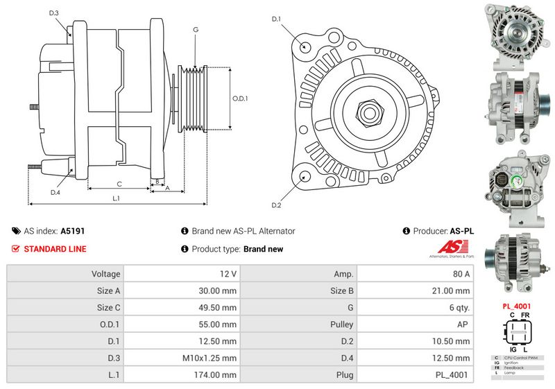 AS-PL A5191 Alternator