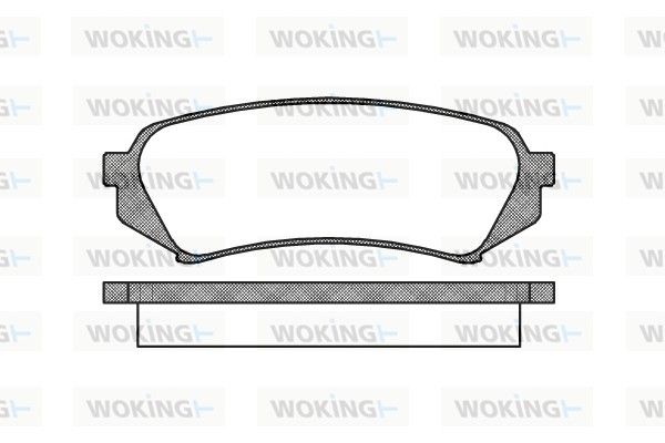 Комплект гальмівних накладок, дискове гальмо, Woking P6063.00