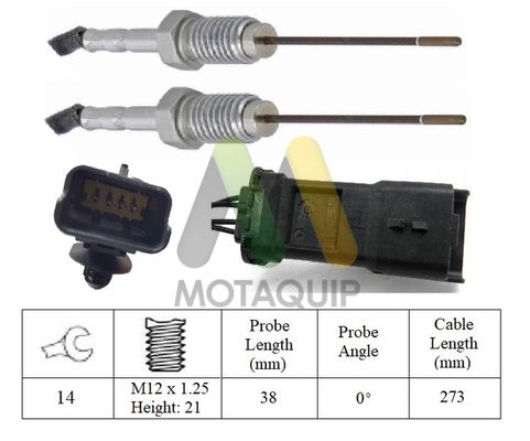 MOTAQUIP Érzékelő, kipufogógáz-hőmérséklet LVET437