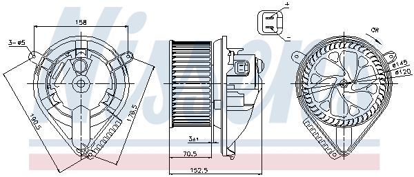 NISSENS 87156 Interior Blower