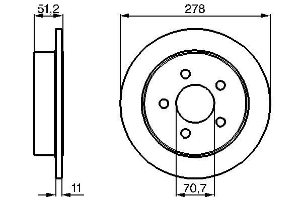 BOSCH OPEL диск гальмівний задній Sintra 96-99