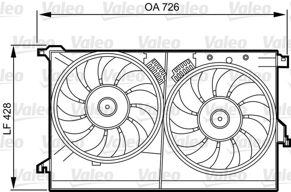 VALEO tartó, hűtőventilátor 696387