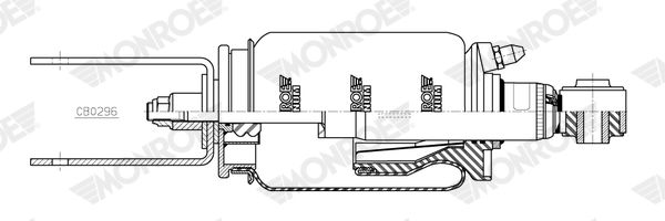 MONROE CB0296 Shock Absorber, driver cab suspension