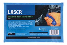 Laser Tools Universal Joint Spline Bit Set 6pc