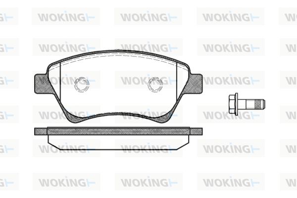 Комплект гальмівних накладок, дискове гальмо, Woking P876300