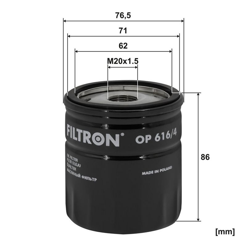 Õlifilter, FILTRON OP 616, 4