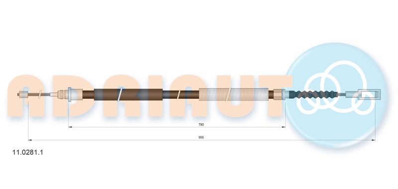Тросовий привод, стоянкове гальмо, Adriauto 11.0281.1