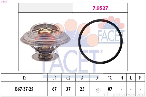 FACET Thermostaat, koelvloeistof 7.8552