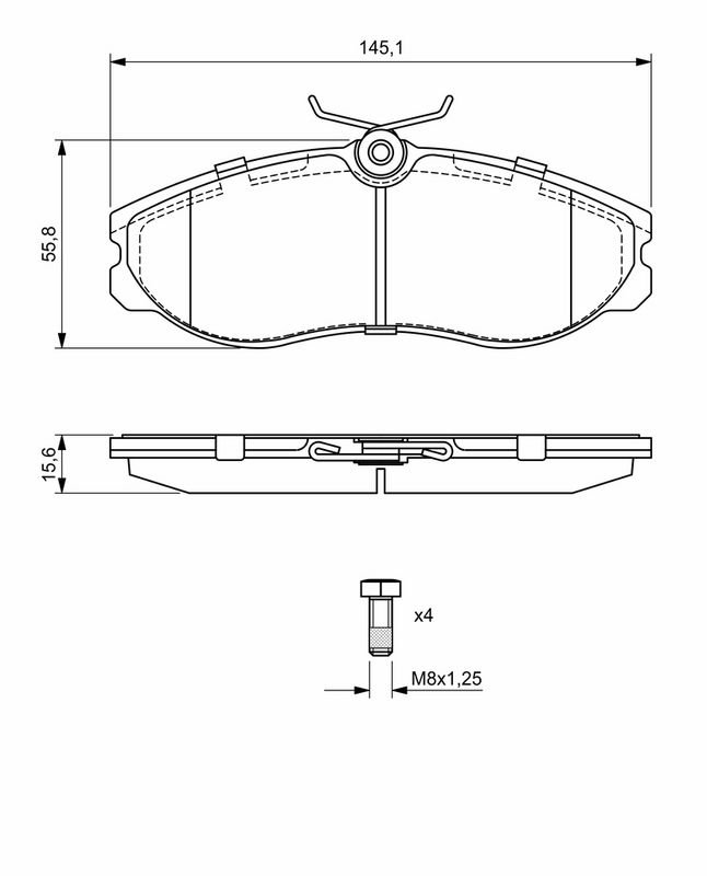 BOSCH 0986424204 Brake Pad Set, disc brake