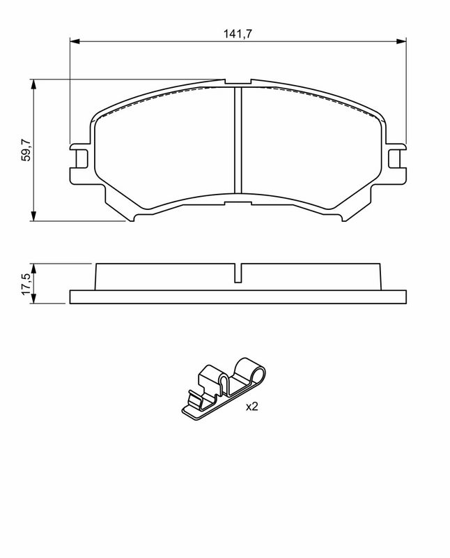 BOSCH 0986494720 Brake Pad Set, disc brake