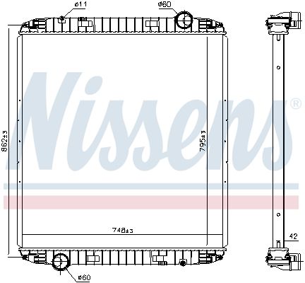 NISSENS hűtő, motorhűtés 6063730