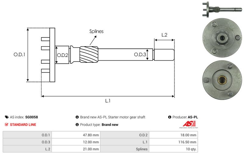 AS-PL SG0058 Repair Kit, starter