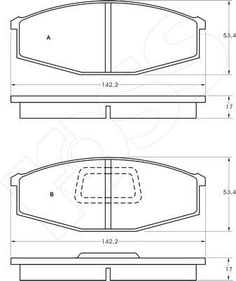 1-GNC R-235 - Brake Pad Set, disc brake