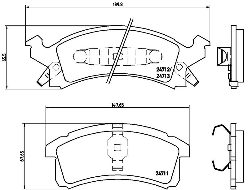 BREMBO P07004 Brake Pad Set, disc brake