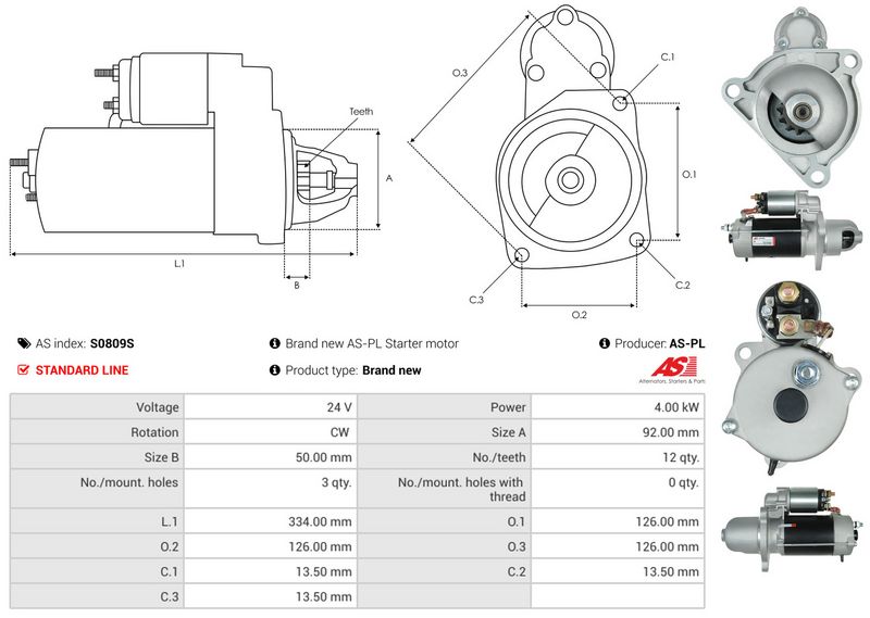 AS-PL S0809S Starter
