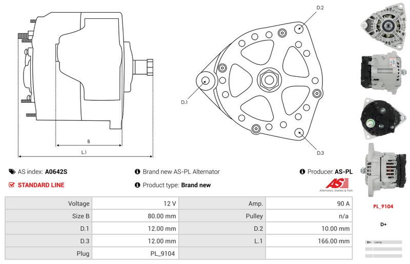 AS-PL A0642S Alternator