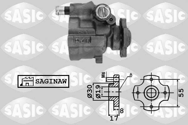 Гідравлічний насос, механізм рульового керування, Sasic 7070033