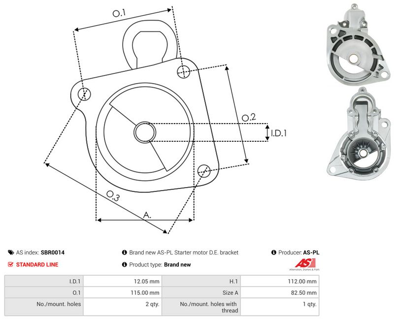 AS-PL SBR0014 Starter Lid, carburettor