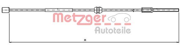 METZGER huzal, rögzítőfék 11.5756