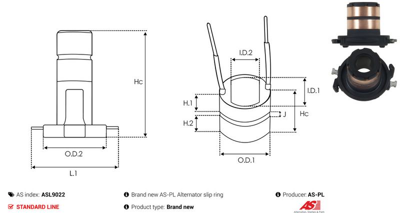 Rõngas, generaator, AS-PL ASL9022