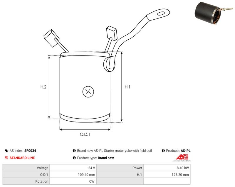 AS-PL SF0034 Field Winding, starter