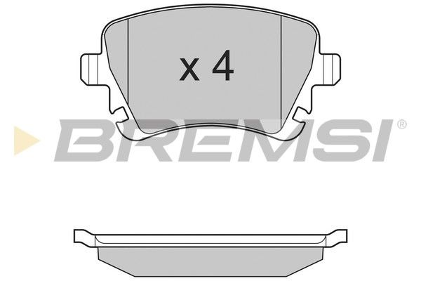 Комплект гальмівних накладок, дискове гальмо, Bremsi BP3130