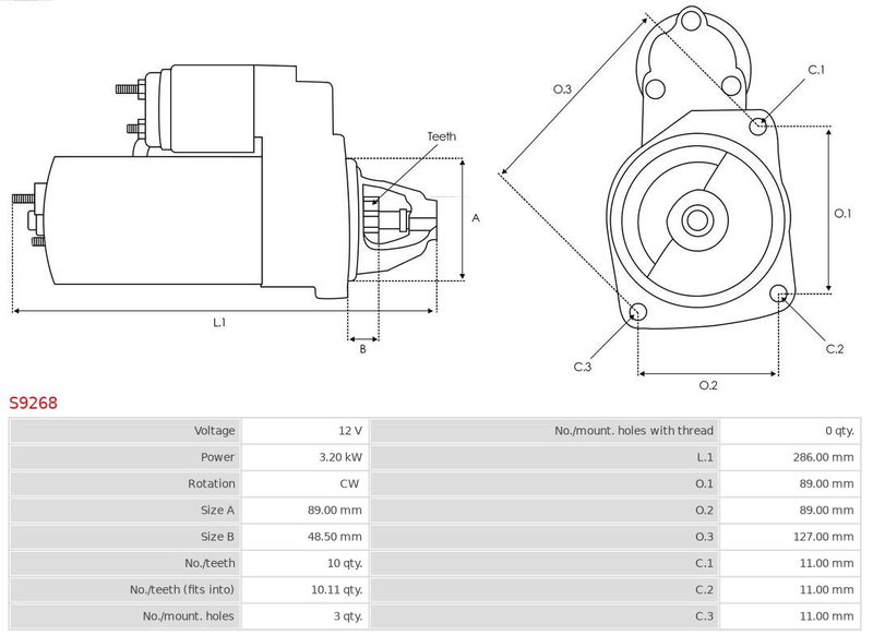 AS-PL S9268 Starter