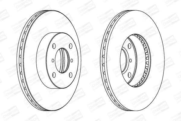CHAMPION SUZUKI диск гальмівний передній Liana 02-, Baleno 1.8/1.9TD